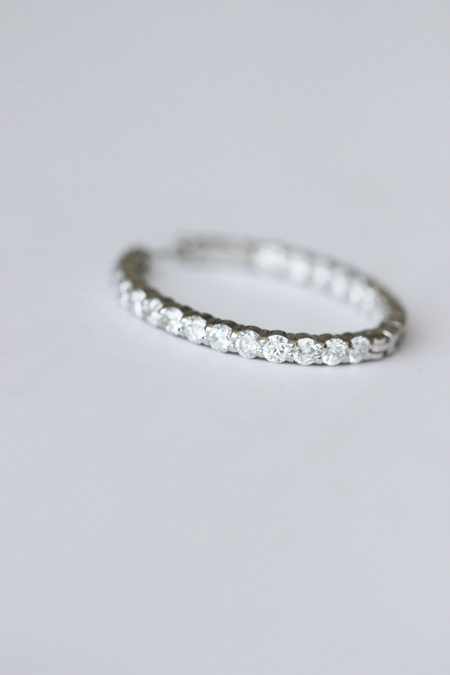 Arracada Diamantes Oro Blanco