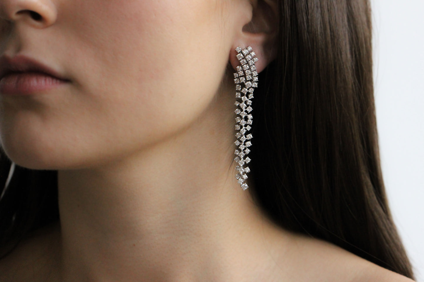 Drop Diamond Earrings